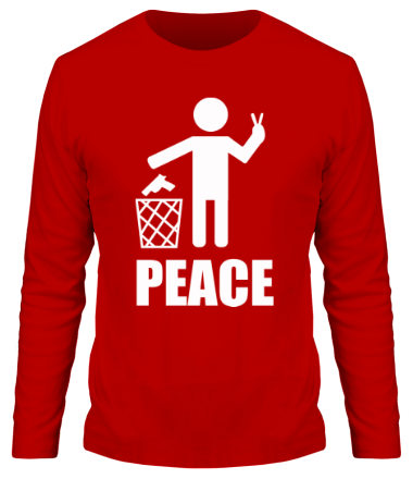 Мужская футболка длинный рукав Peace - всем мир!
