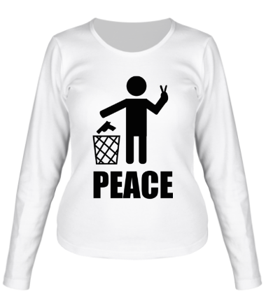 Женская футболка длинный рукав Peace - всем мир!