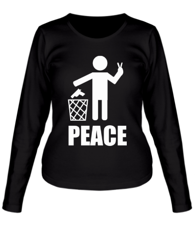 Женская футболка длинный рукав Peace - всем мир!