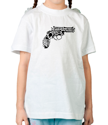 Детская футболка Пистолет из костей