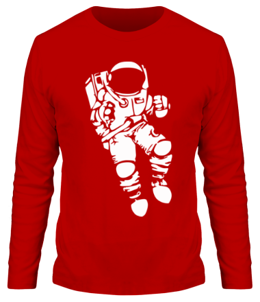 Мужская футболка длинный рукав Космонавт