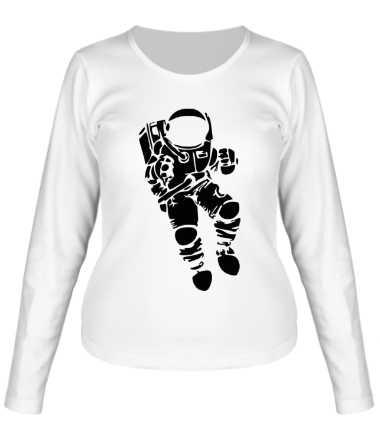 Женская футболка длинный рукав Космонавт