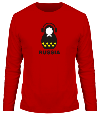 Мужская футболка длинный рукав Russia dj