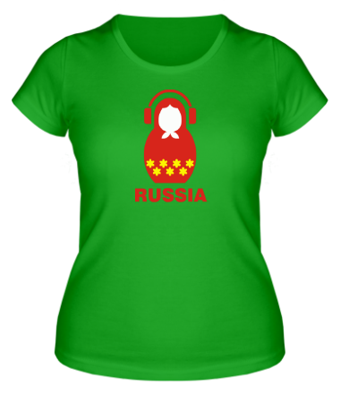 Женская футболка Russia dj