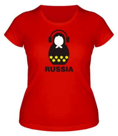 Женская футболка Russia dj