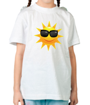 Детская футболка Солнце в очках фото