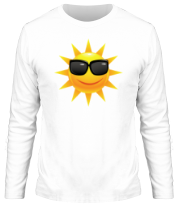 Мужская футболка длинный рукав Солнце в очках фото