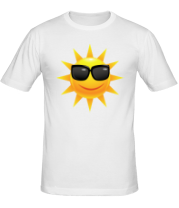 Мужская футболка Солнце в очках фото