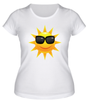 Женская футболка Солнце в очках фото
