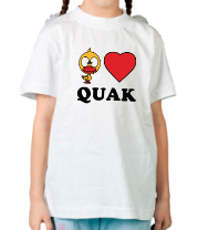 Детская футболка Duck love quack фото