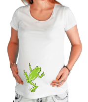 Футболка для беременных Зеленая лягушка фото