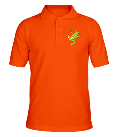 Мужская футболка поло Зеленая лягушка