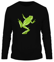 Мужская футболка длинный рукав Зеленая лягушка фото