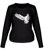 Женская футболка длинный рукав Летящий орел фото
