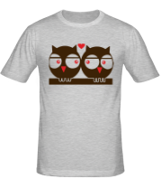 Мужская футболка Влюбленные совы фото