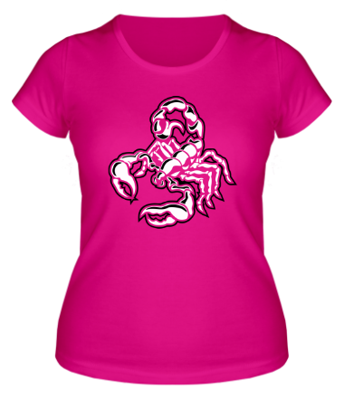 Женская футболка Силуэт скорпиона