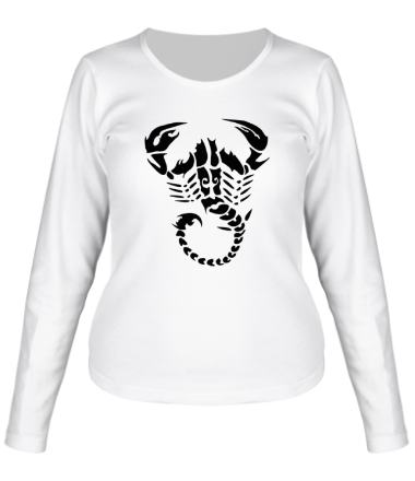 Женская футболка длинный рукав Скорпион