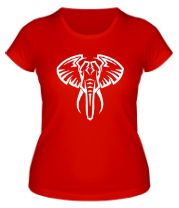 Женская футболка Слон тату фото