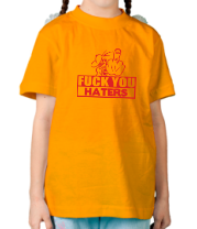 Детская футболка Fuck you haters фото