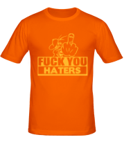 Мужская футболка Fuck you haters фото
