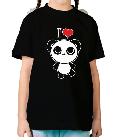 Детская футболка Я люблю панд