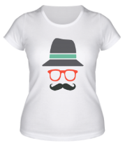 Женская футболка Хипстер в шляпе фото