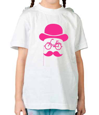 Детская футболка Велосипедный хипстер
