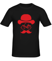 Мужская футболка Велосипедный хипстер фото