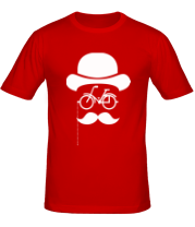 Мужская футболка Велосипедный хипстер фото