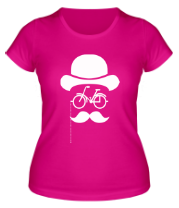 Женская футболка Велосипедный хипстер фото