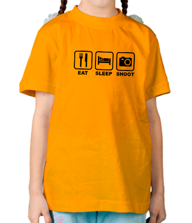 Детская футболка Eat Sleep Shoot