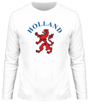 Мужская футболка длинный рукав Голландия лев фото