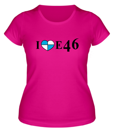 Женская футболка I love e46