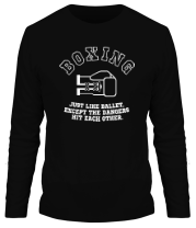 Мужская футболка длинный рукав Boxing like ballet фото