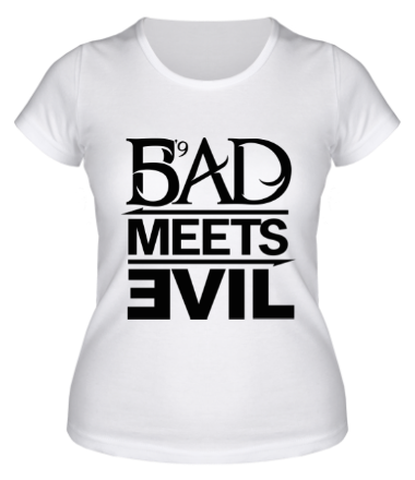 Женская футболка Bad Meets Evil