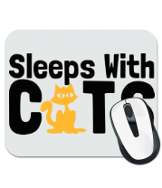 Коврик для мыши Sleeps with cats фото