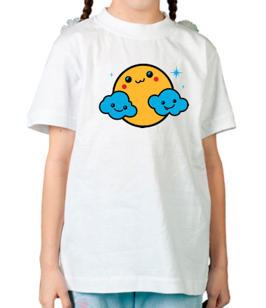Детская футболка Солнышко с облаками