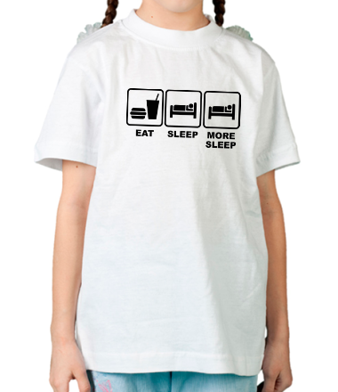 Детская футболка Eat Sleep More sleep