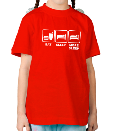 Детская футболка Eat Sleep More sleep