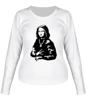 Женская футболка длинный рукав Стильная Мона Лиза фото