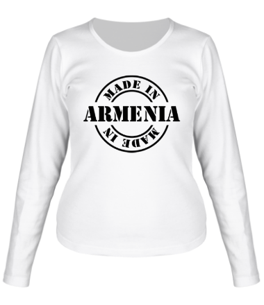 Женская футболка длинный рукав Made in Armenia