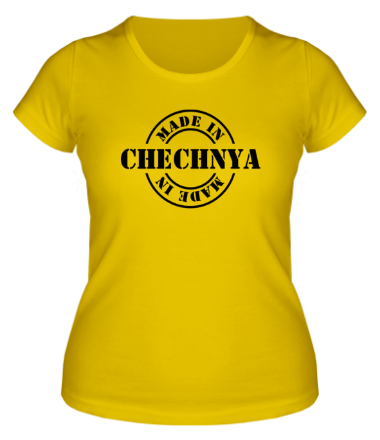 Женская футболка Made in Chechnya (сделано в Чечне)