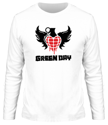 Мужская футболка длинный рукав Green Day Wings