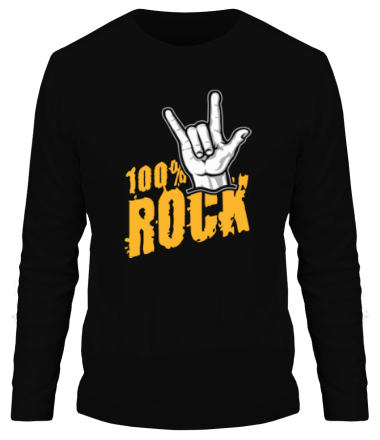 Мужская футболка длинный рукав 100% Rock