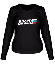 Женская футболка длинный рукав Russia (Россия) фото