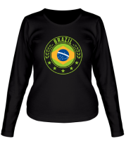 Женская футболка длинный рукав Brazil - Бразилия ЧМ-2014 фото