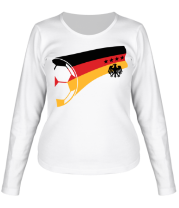 Женская футболка длинный рукав Germany Football (flag) фото