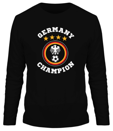 Мужская футболка длинный рукав Germany Football | Logo 4 stars