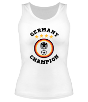 Женская майка борцовка Germany Football | Logo 4 stars фото