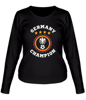 Женская футболка длинный рукав Germany Football | Logo 4 stars фото